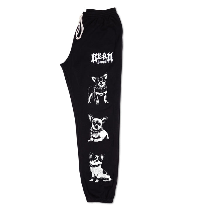 heavy metal hounds unisex scrunch sweatpants | chihuahua