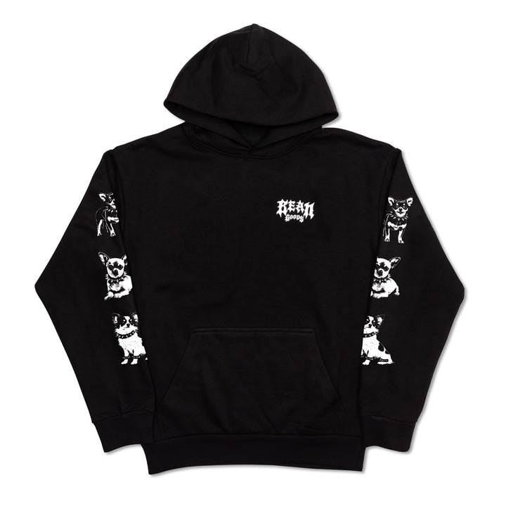 heavy metal hounds unisex hoodie | chihuahua | midnight