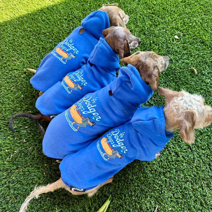 LA dodger dogs doxie hoodie