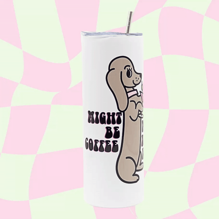 might be coffee, might be booze tumbler