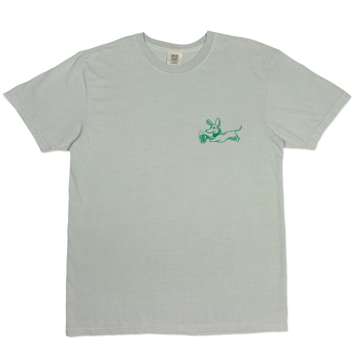 lucky wiener tavern unisex tee | sage