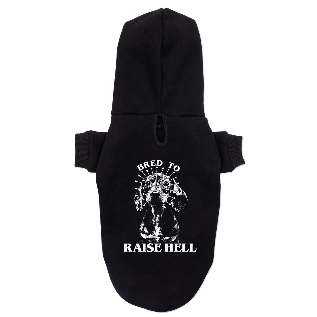 bred to raise hell doxie hoodie - bean goods