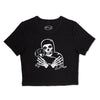 crimson ween ribbed cropped tee