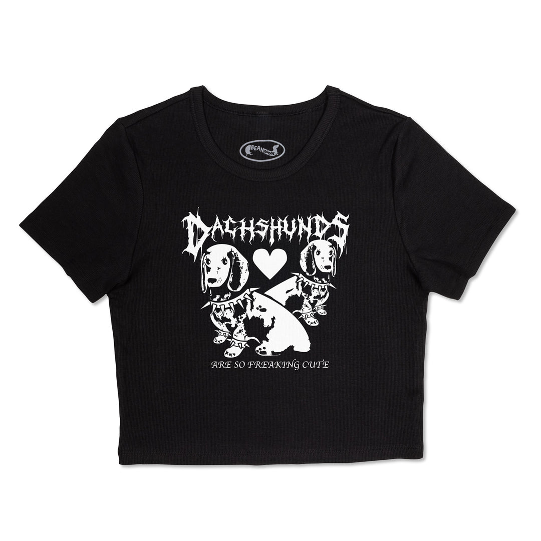 dachshunds are cute cropped baby tee - bean goods