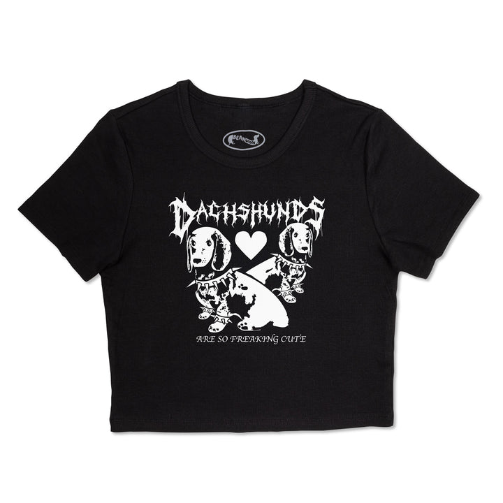 dachshunds are cute cropped baby tee - bean goods
