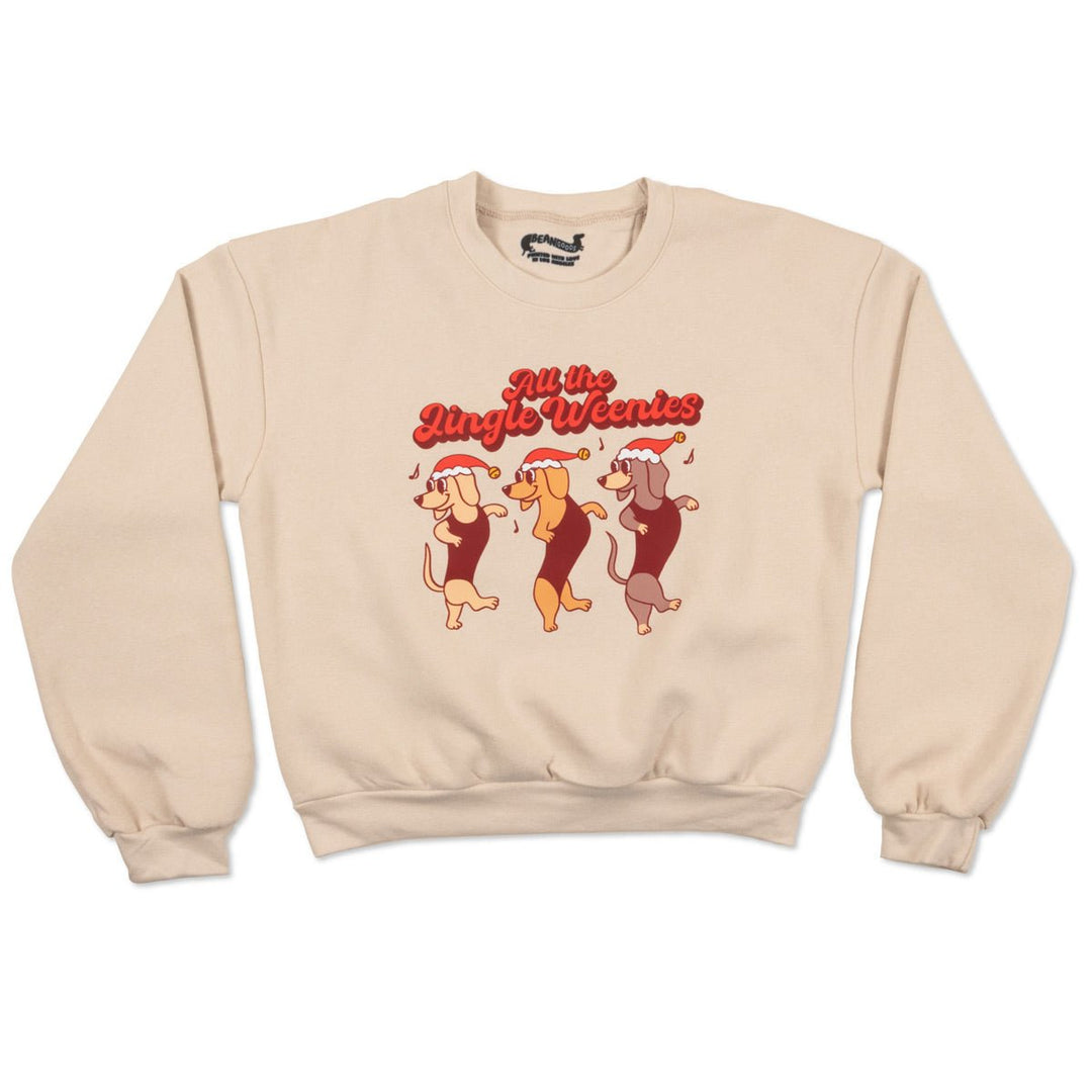 all the jingle weenies boxy crew sweatshirt - bean goods