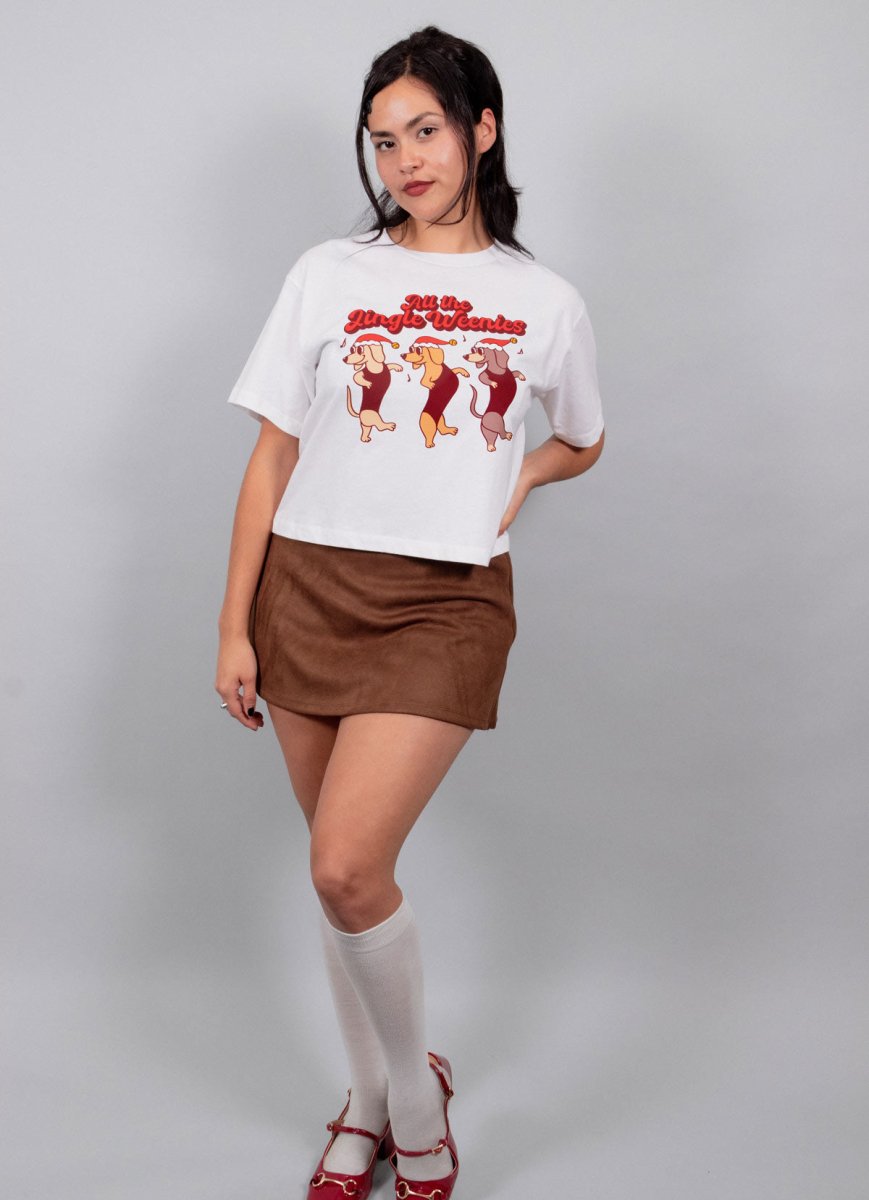 all the jingle weenies boxy cropped tee - bean goods
