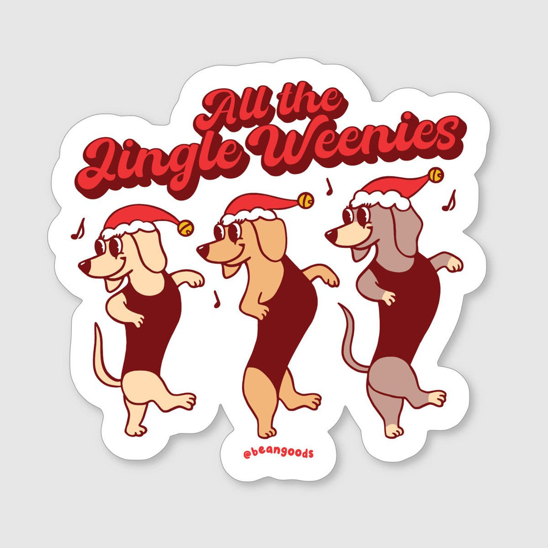 all the jingle weenies sticker - bean goods