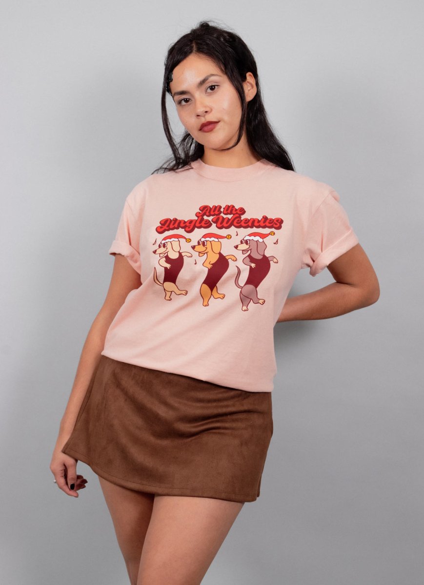 all the jingle weenies unisex tee - bean goods