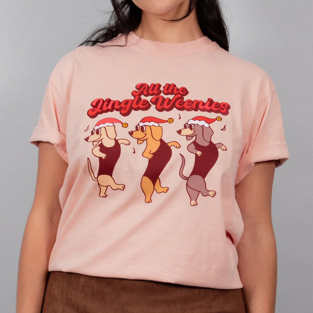 all the jingle weenies unisex tee - bean goods