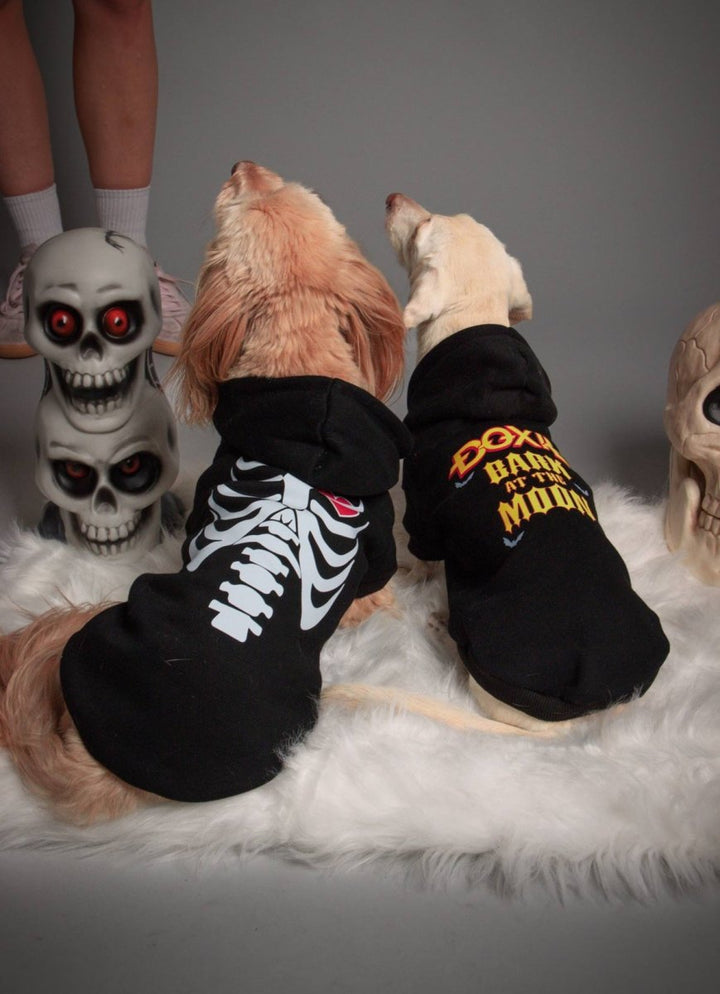 bark at the moon doxie hoodie - bean goods