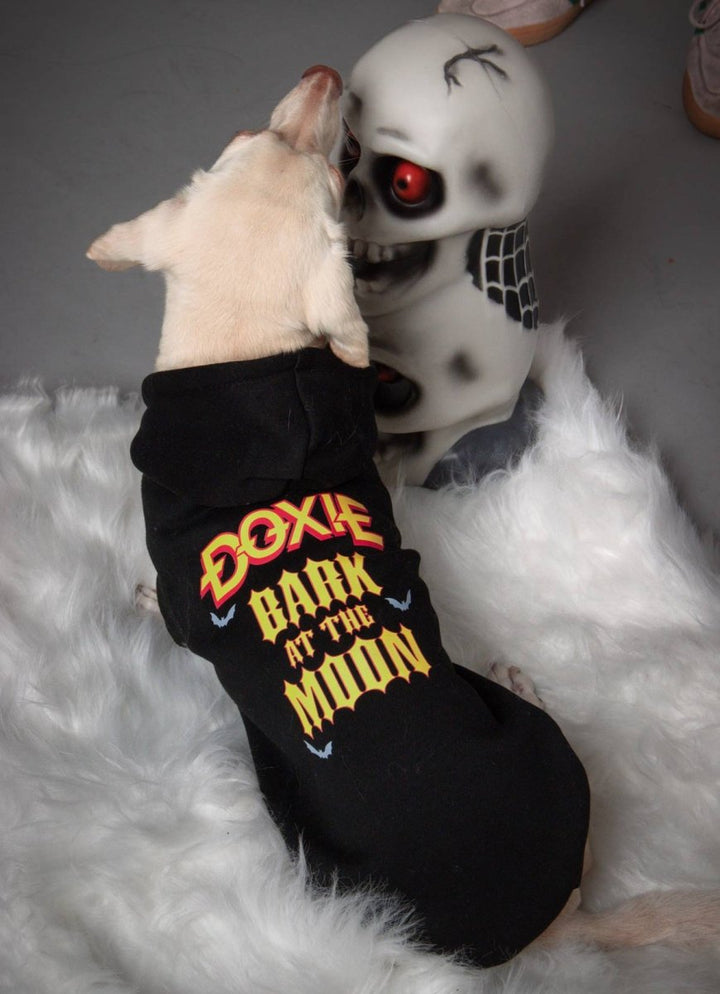 bark at the moon doxie hoodie - bean goods
