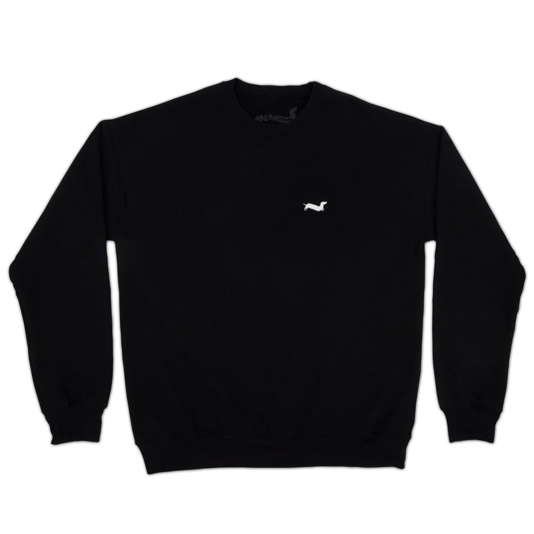 bean goods basics | embroidered unisex premium crew sweatshirt | midnight - bean goods