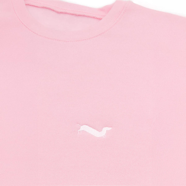 bean goods basics | embroidered unisex premium crew sweatshirt | ween pink - bean goods