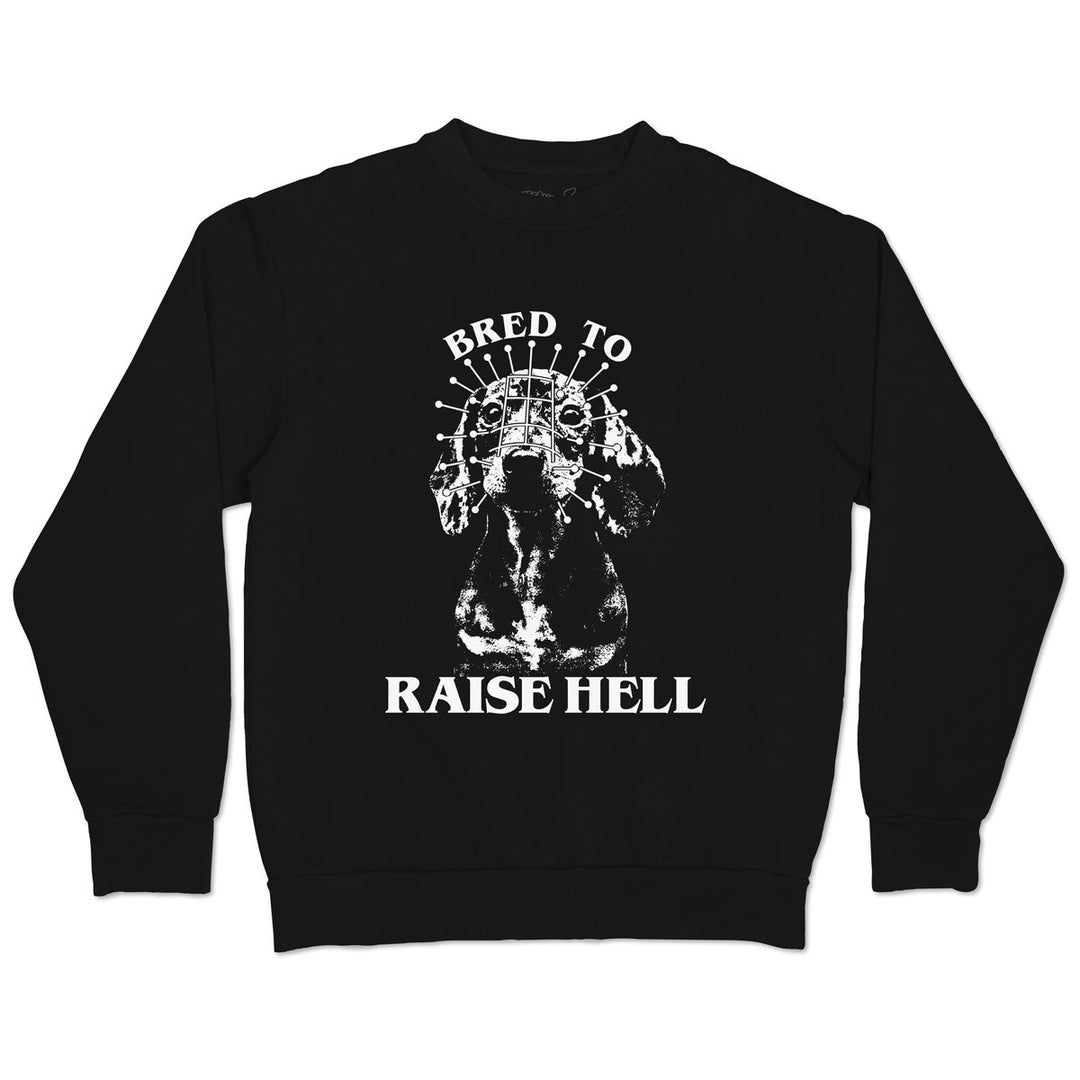 bred to raise hell unisex crew sweatshirt - bean goods