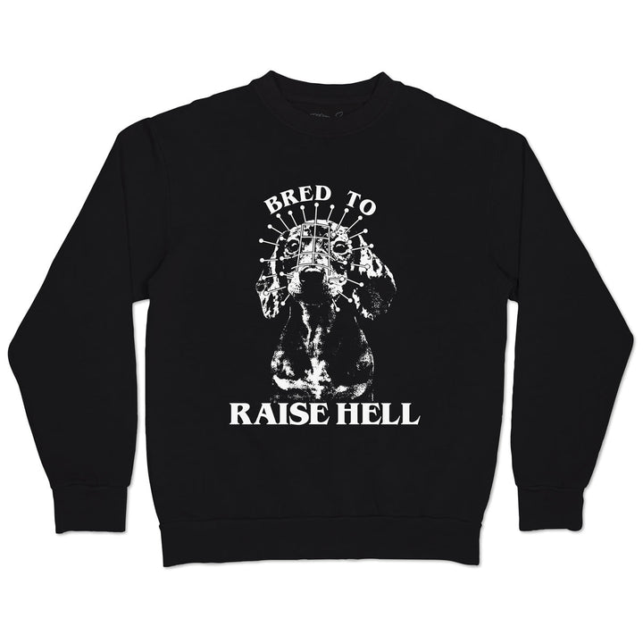 bred to raise hell unisex crew sweatshirt - bean goods