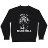 bred to raise hell unisex crew sweatshirt