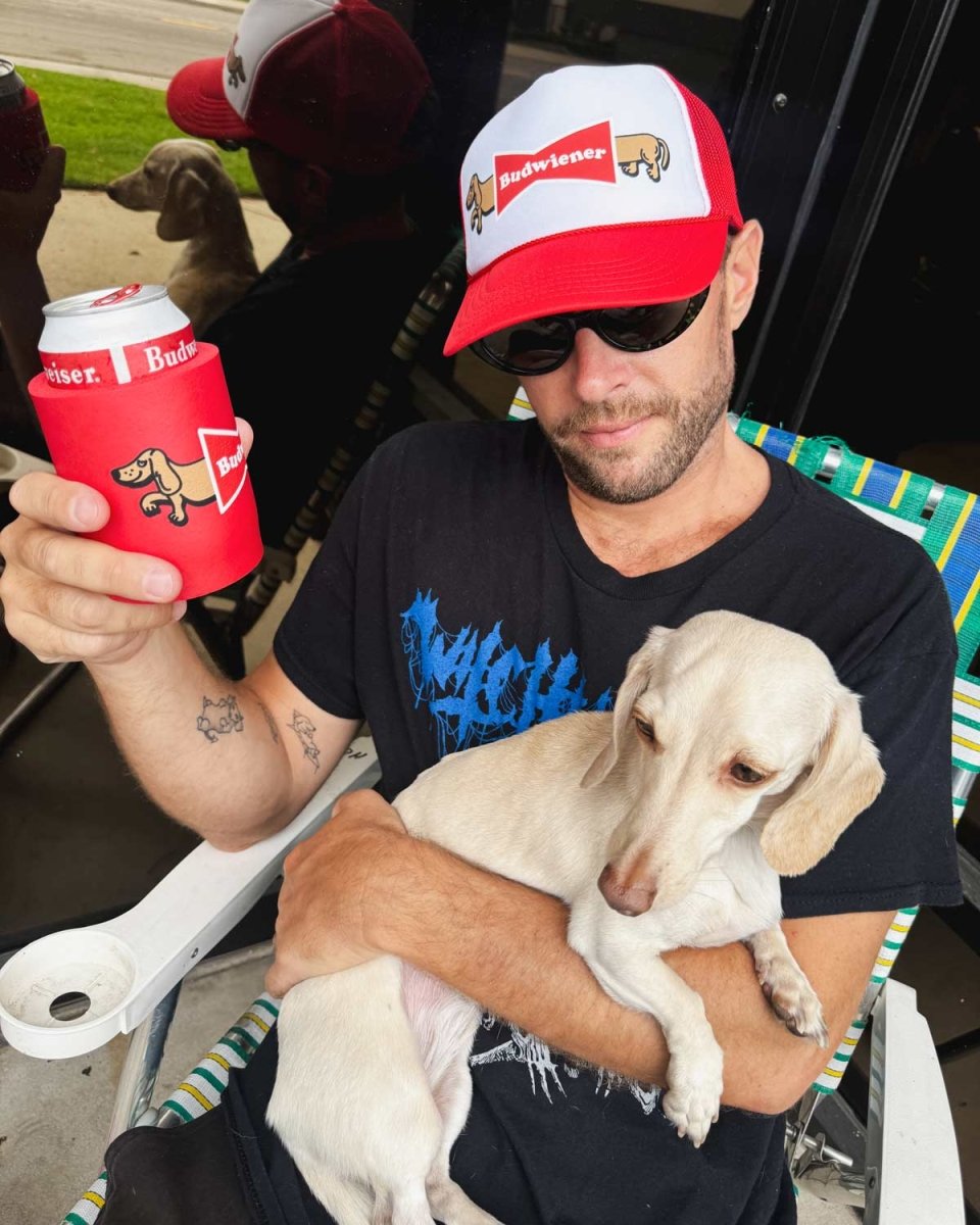 budwiener trucker hat & koozie bundle - bean goods