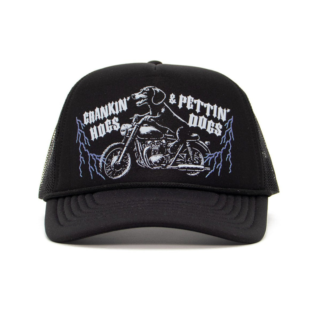 crankin’ hogs trucker hat - bean goods
