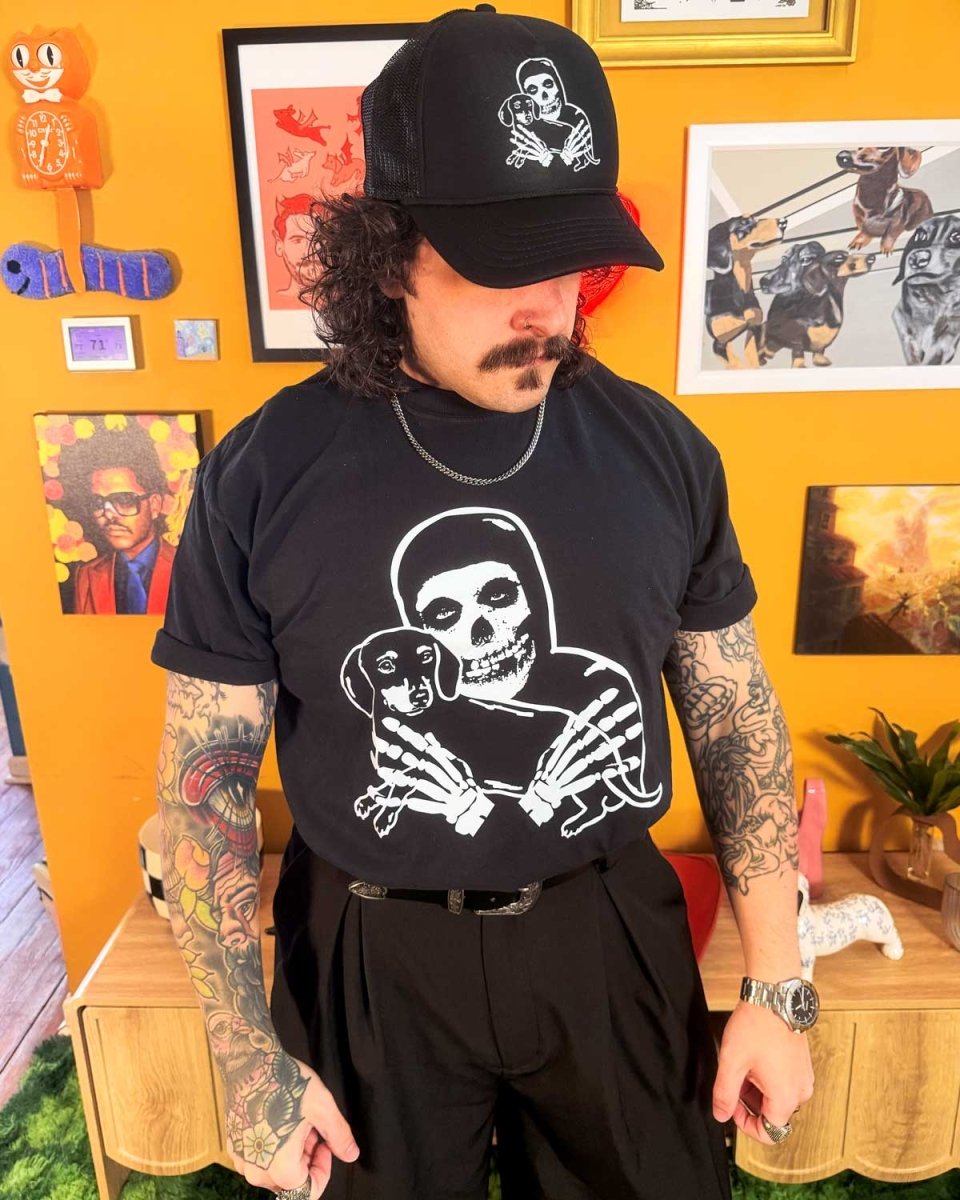 crimson ween trucker hat - bean goods