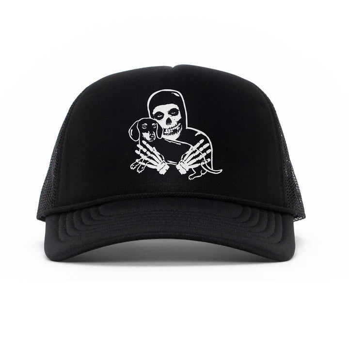 crimson ween trucker hat - bean goods
