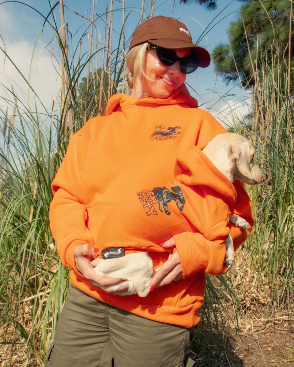 dach dynasty unisex hoodie | hunter orange - bean goods