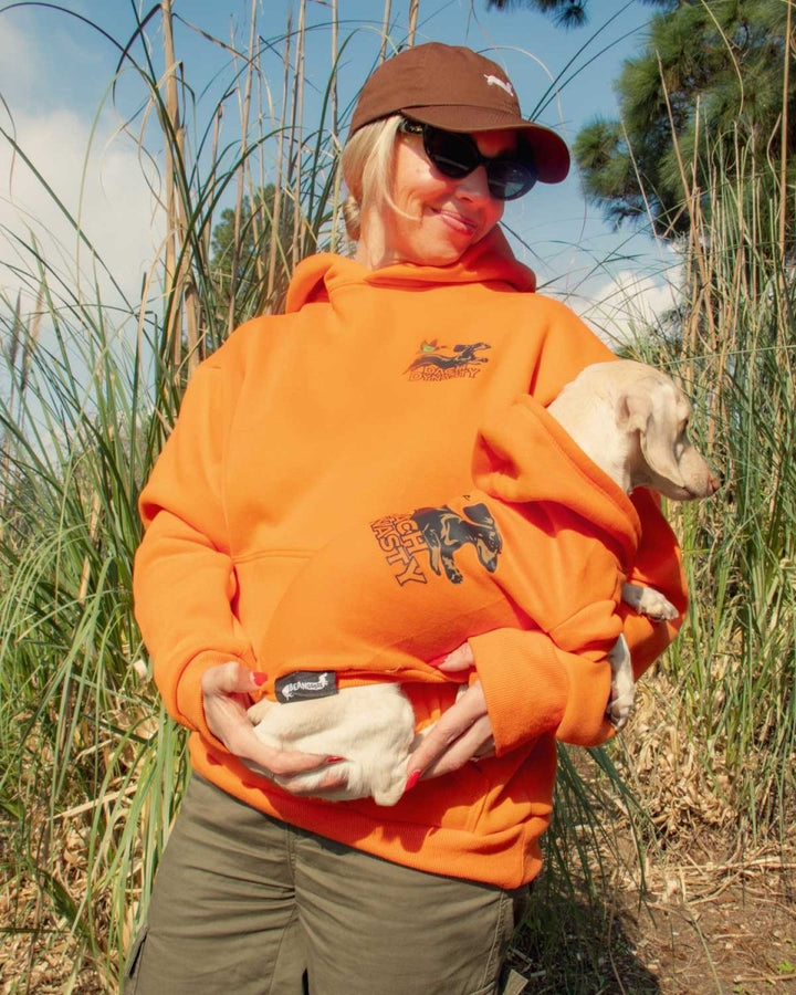 dach dynasty unisex hoodie | hunter orange - bean goods