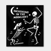 dachshund in the moonlight sticker