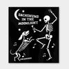 dachshund in the moonlight sticker