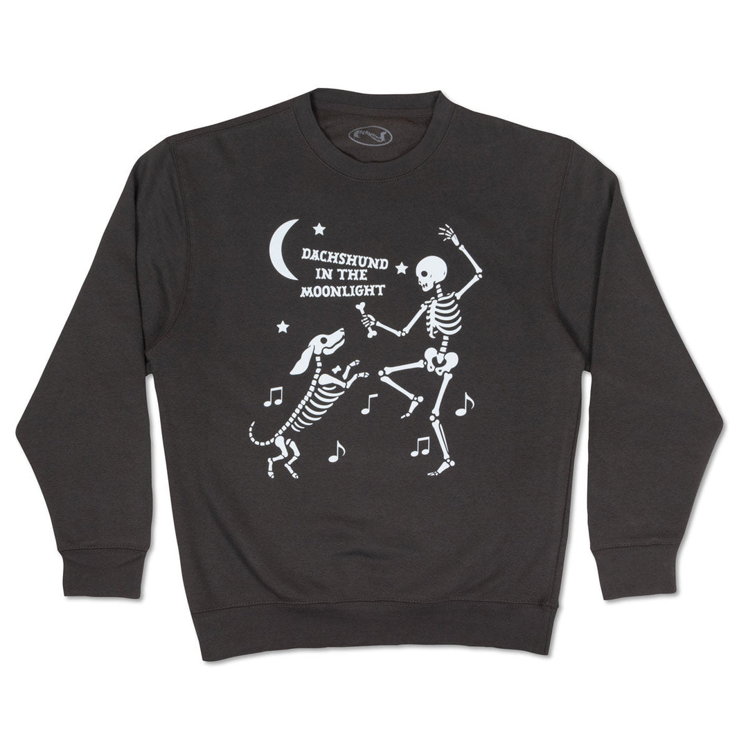 dachshund in the moonlight unisex crew sweatshirt - bean goods