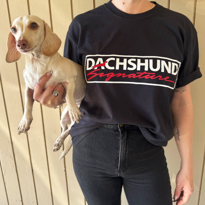 dachshund signature unisex tee - bean goods