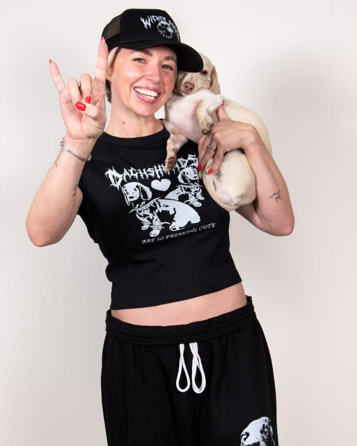 dachshunds are cute cropped baby tee - bean goods