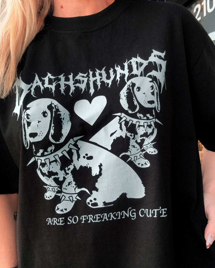 dachshunds are cute oversized boxy tee - bean goods