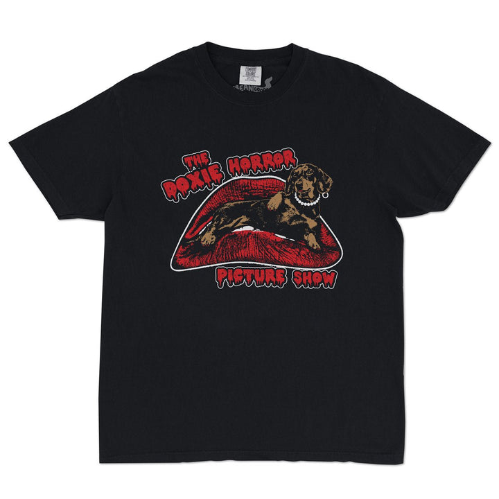 doxie horror picture show unisex tee - bean goods