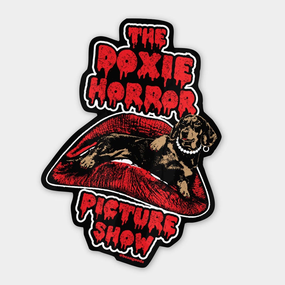 doxie horror picture show sticker - bean goods