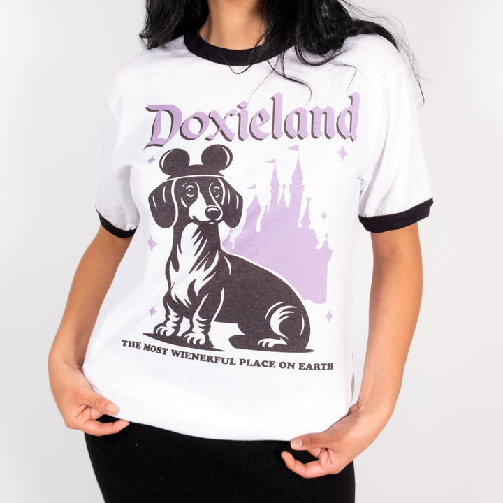 doxieland unisex ringer tee - bean goods