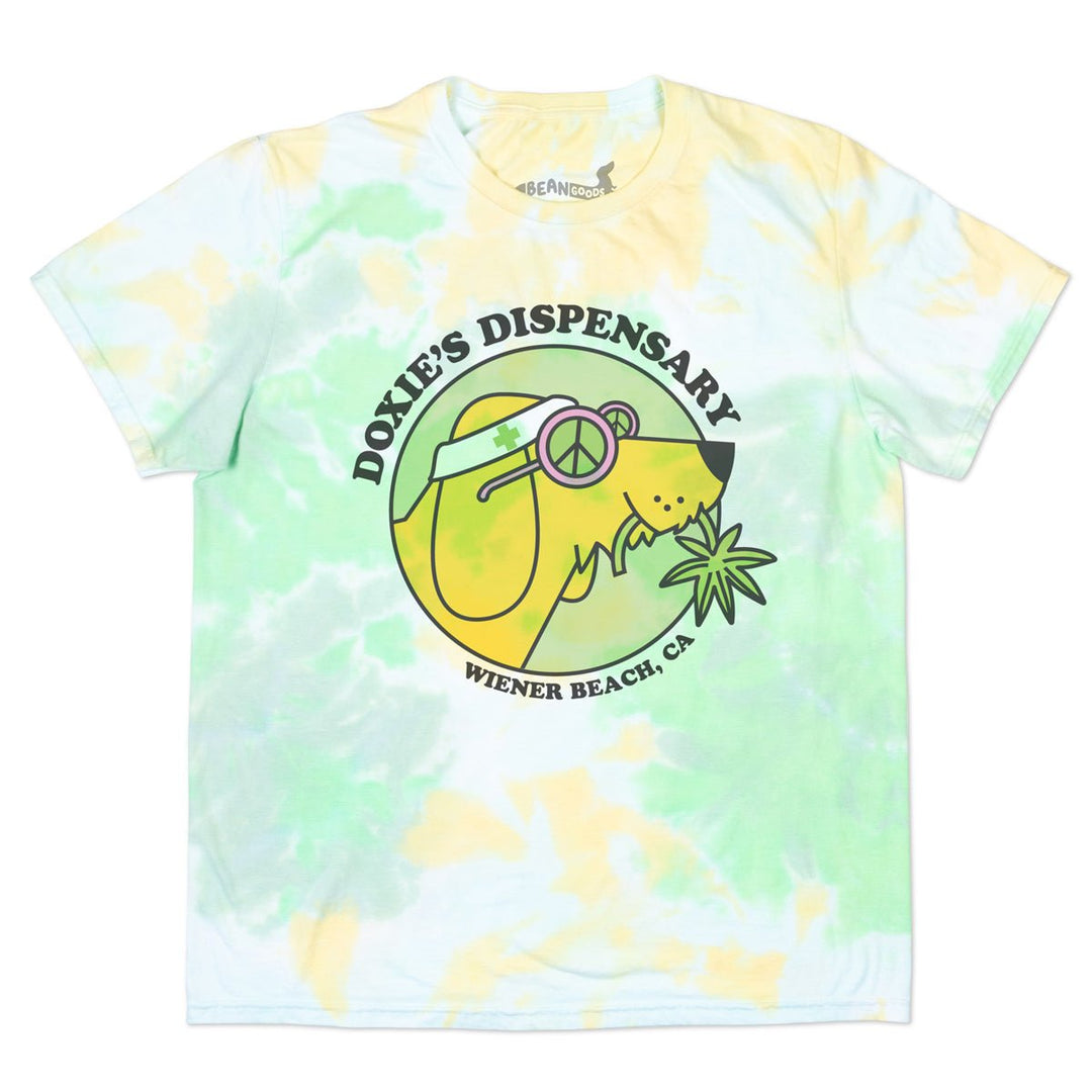 doxie’s dispensary unisex tie-dye tee - bean goods