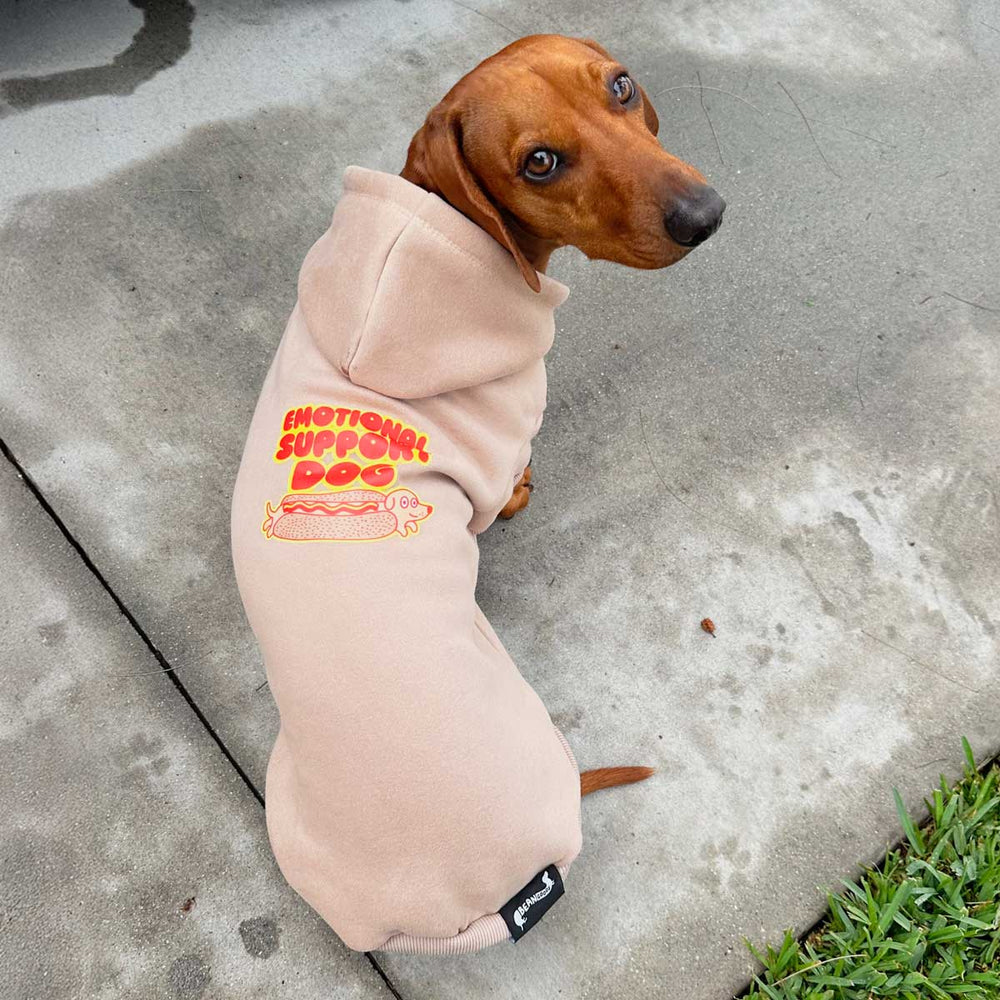 emotional support dog doxie hoodie - bean goods