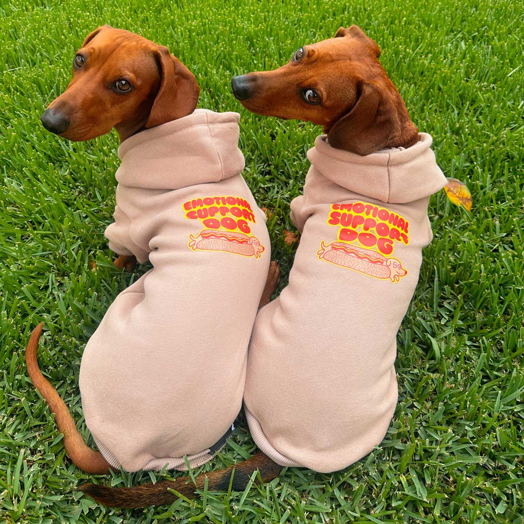 emotional support dog doxie hoodie - bean goods