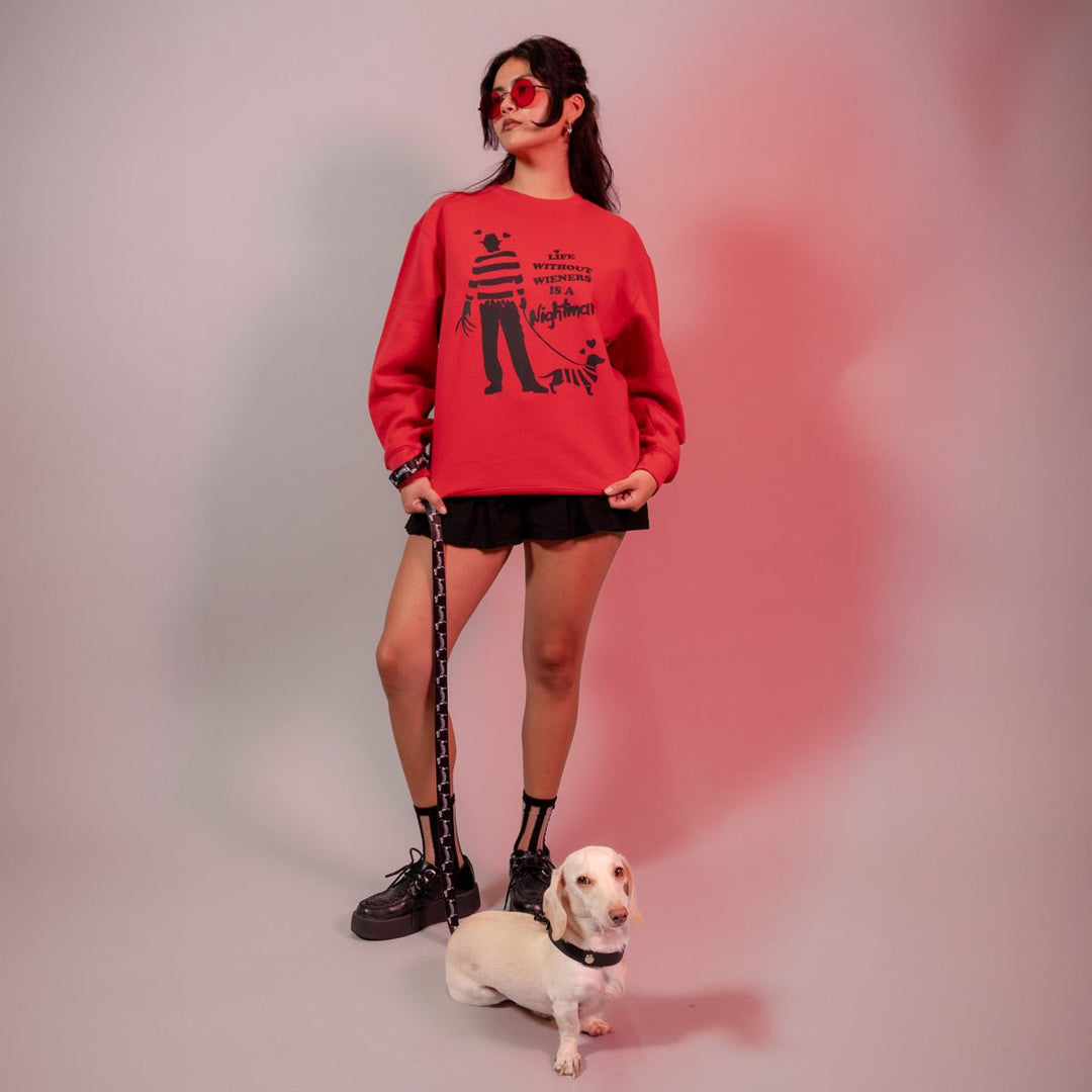 freddy wiener unisex crew sweatshirt | krueger crimson - bean goods