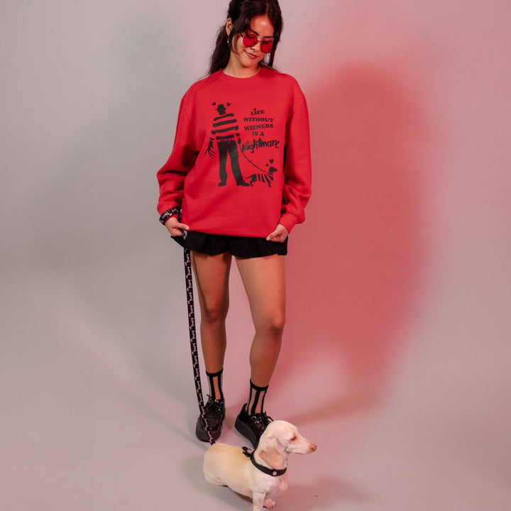 freddy wiener unisex crew sweatshirt | krueger crimson - bean goods