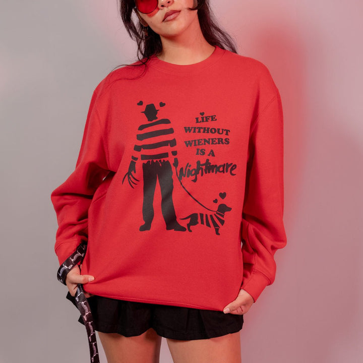 freddy wiener unisex crew sweatshirt | krueger crimson - bean goods