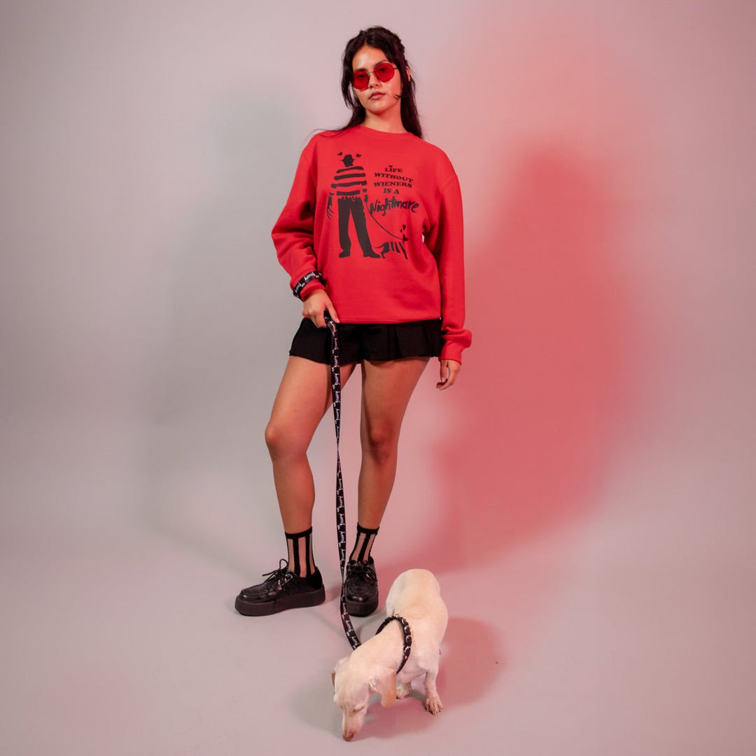 freddy wiener unisex crew sweatshirt | krueger crimson - bean goods