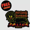 free hot dog summer sticker
