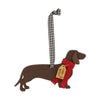 Furry & Bright Wiener Dog Christmas Ornament