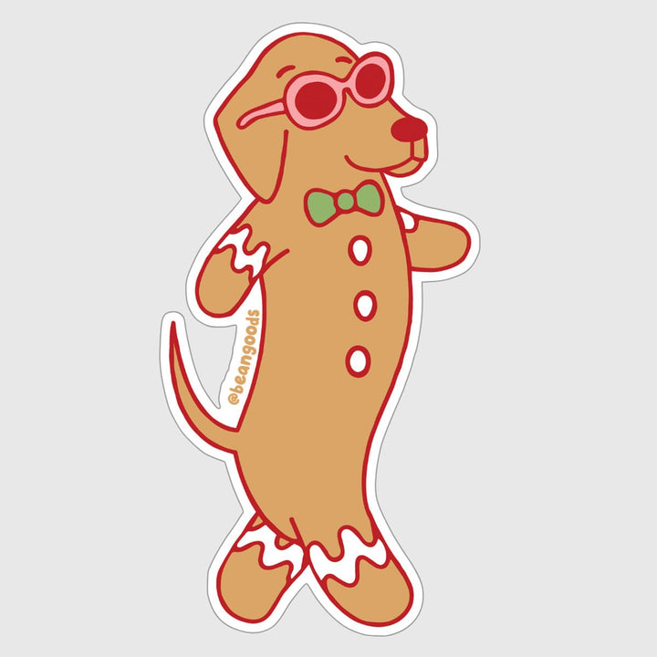 gingerbread ween sticker - bean goods