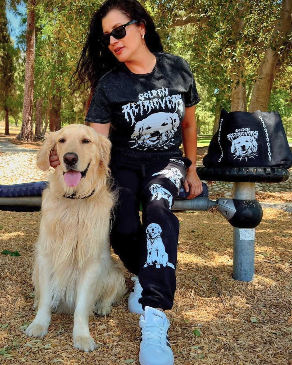 golden retriever unisex tee | midnight mineral wash - bean goods