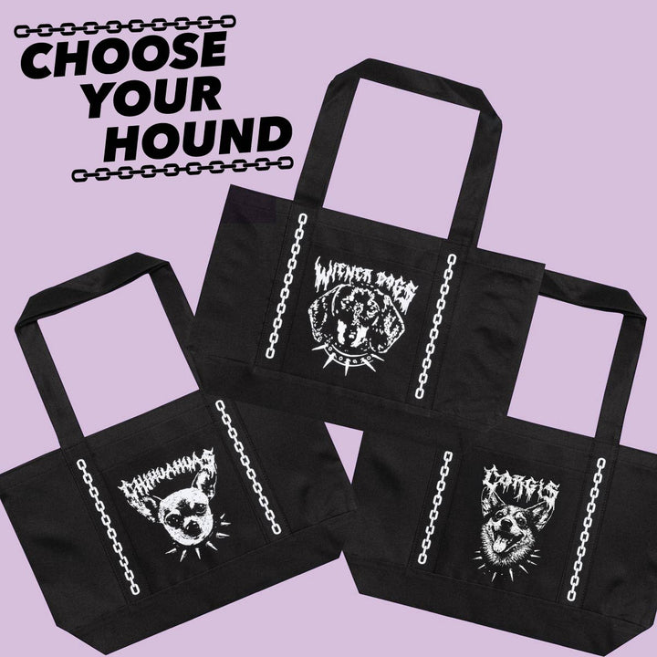 heavy metal hounds tote - bean goods