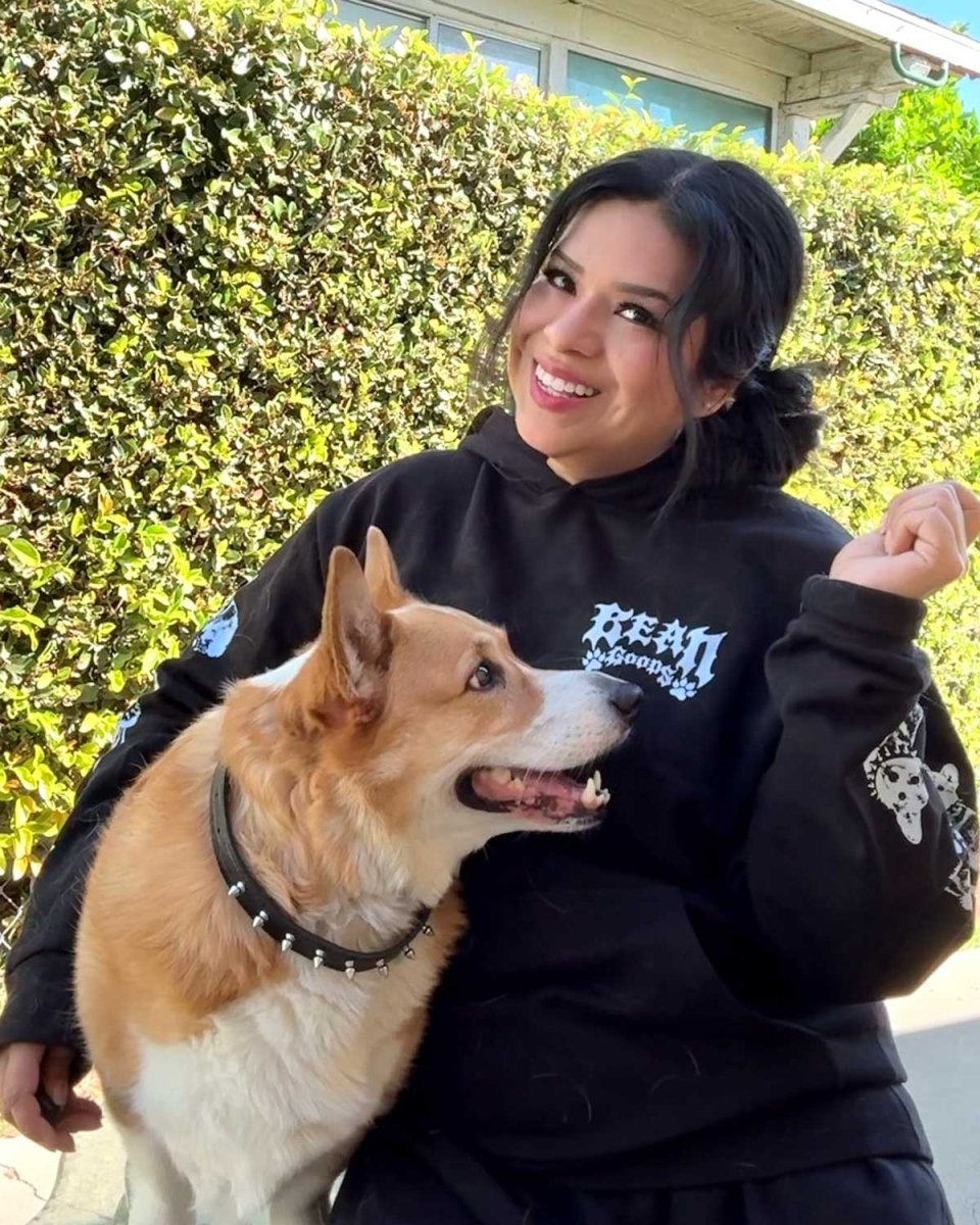 heavy metal hounds unisex hoodie | corgi | midnight - bean goods