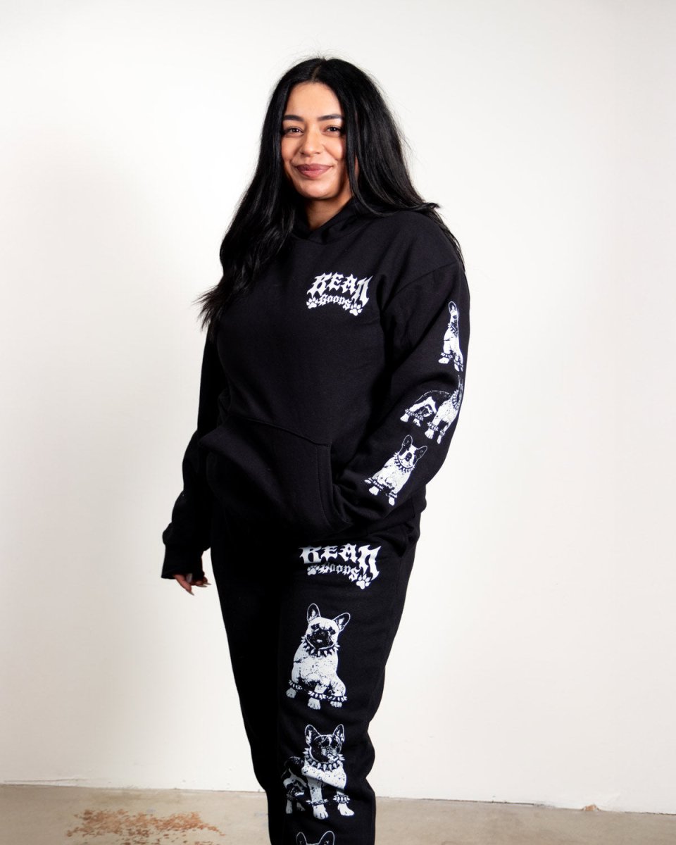 heavy metal hounds unisex hoodie | frenchie - bean goods